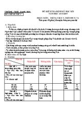 Đề kiểm tra định kì học kỳ I môn Tiếng Việt Lớp 9 - Tiết 74 - Năm học 2018-2019 - Trường THCS Giang Sơn (Có đáp án)